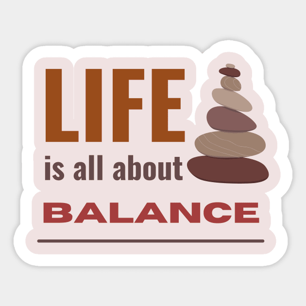 Life is all about balance inspirational quote Sticker by ThriveMood